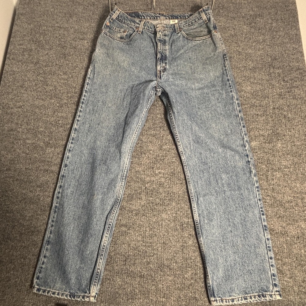 Vintage Levis 505 Jeans Mens 38x30 Blue Regular Fit Straight Leg Zip Fly 90s